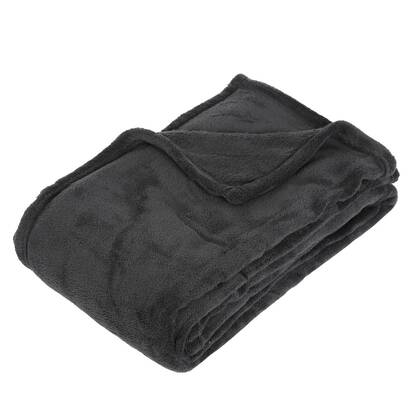 Microfiber throw slate grey, 125x150 cm