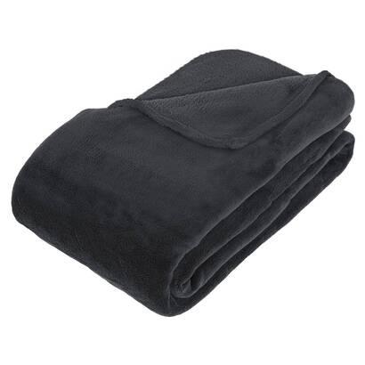 Microfiber throw slate grey, 180x230 cm