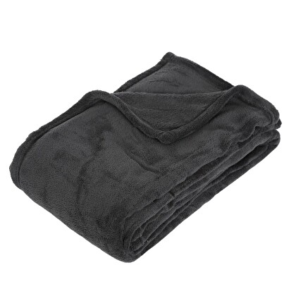 Microfiber throw slate grey, 130x180 cm
