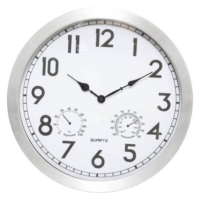 Outdoor clock "olga" silver, d.40 cm