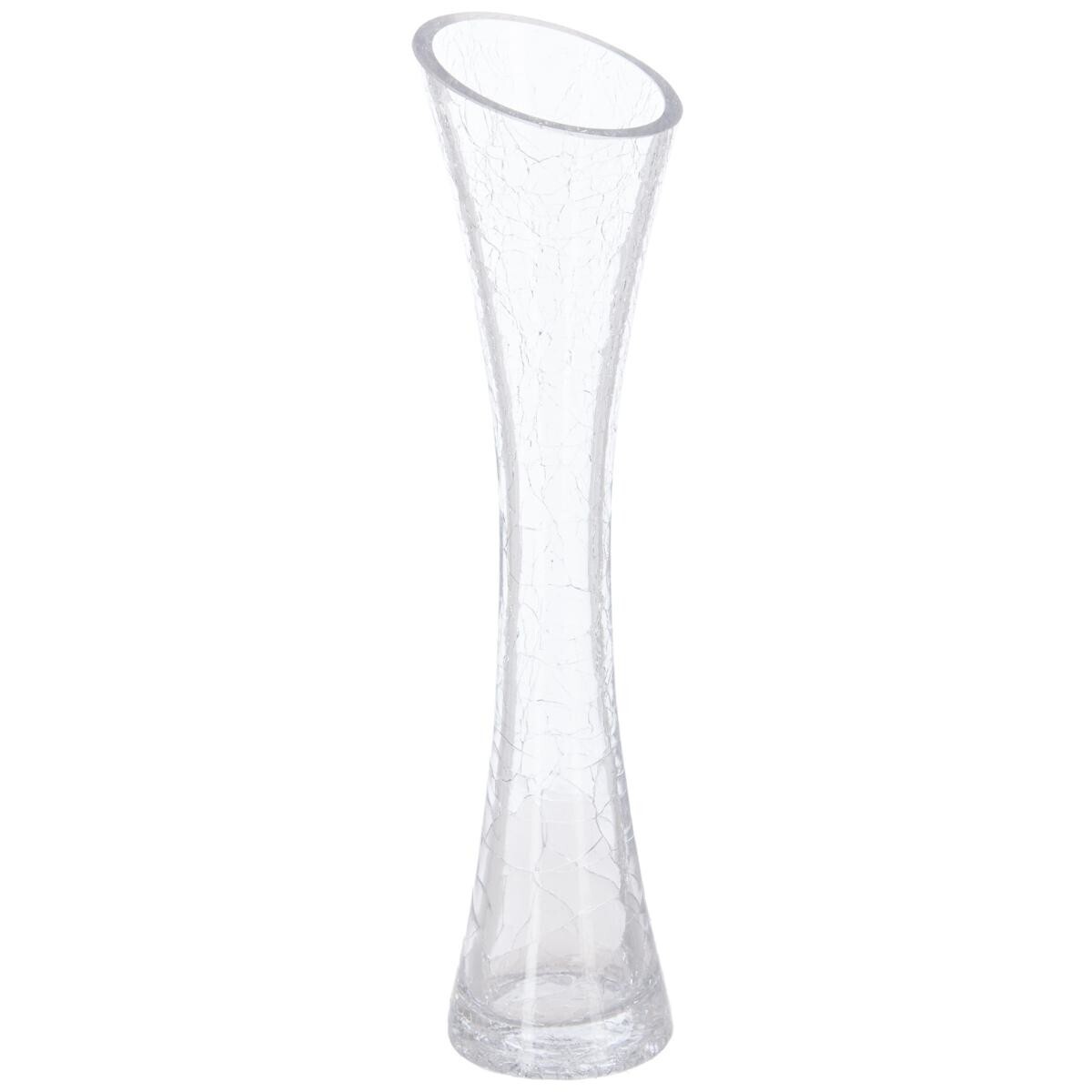 Soliflore, crackled glass H.30 cm Transparent