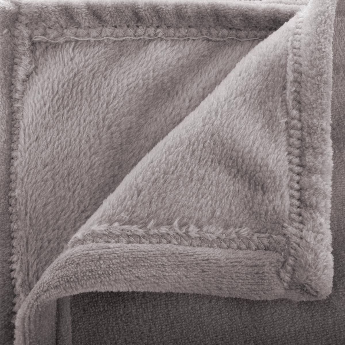 Flannel throw Gray, 125x150 cm Grey