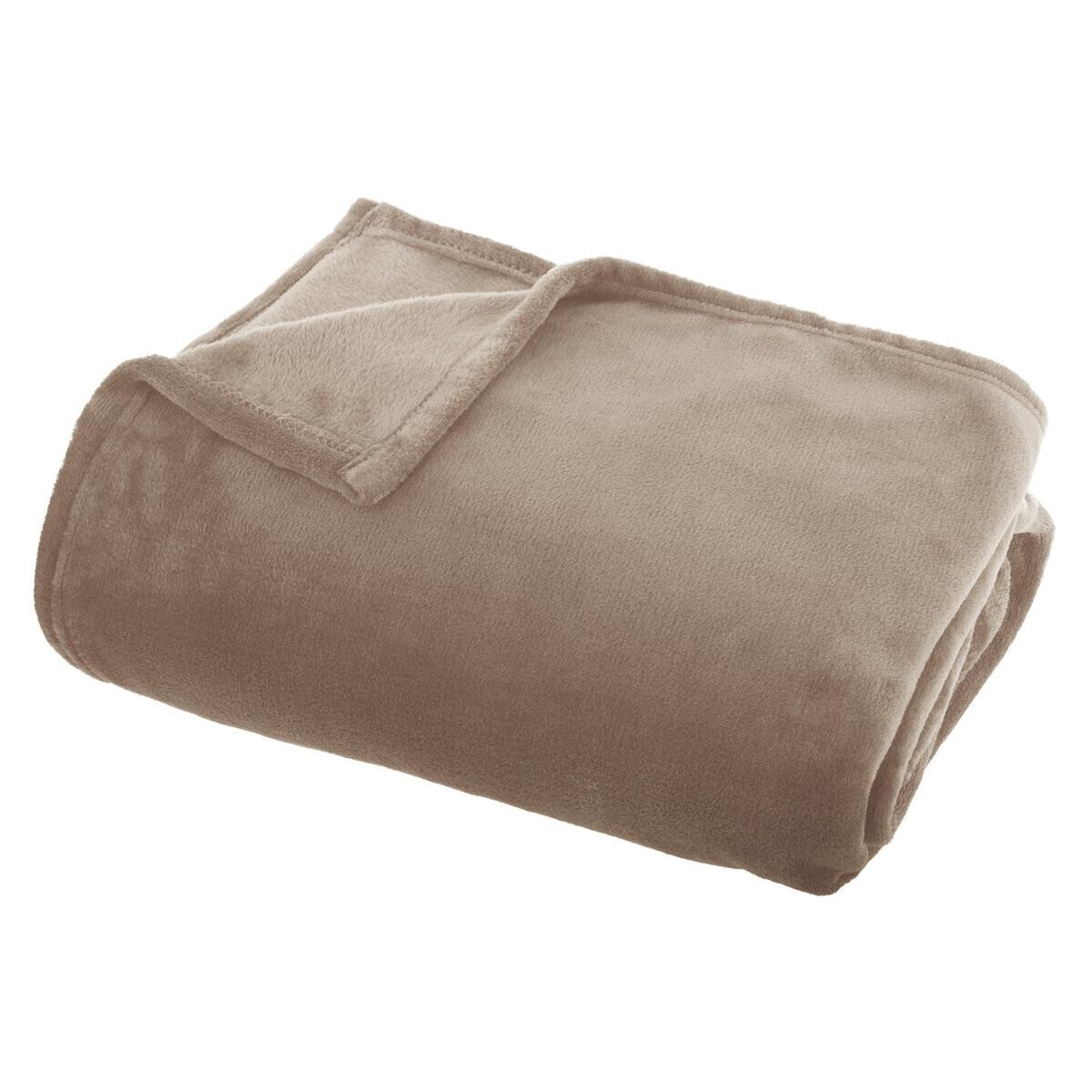 Flannel throw Beige, 125x150 cm Beige