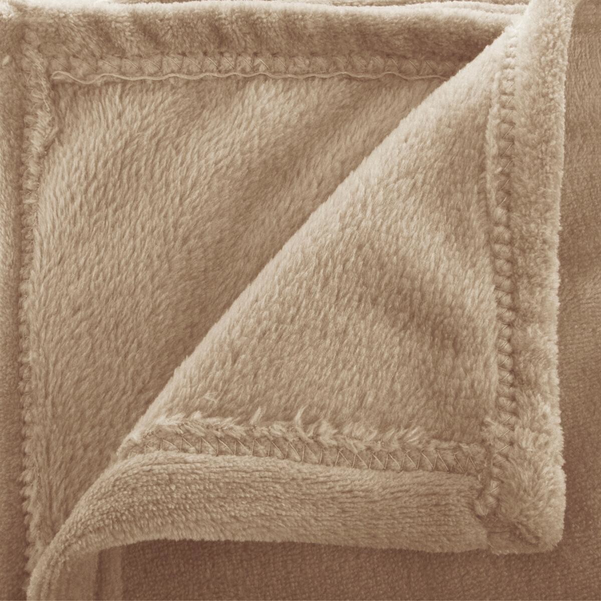 Flannel throw Beige, 125x150 cm Beige