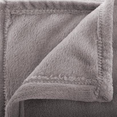 Flannel throw gray, 125x150 cm