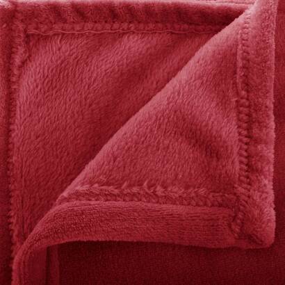 Flannel throw red, 125x150 cm