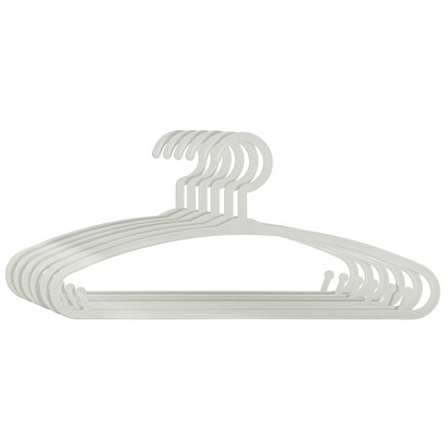 Set of 6 children's hangers gray, plastic