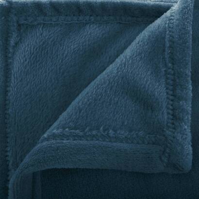 Flannel throw aegean blue, 125x150 cm
