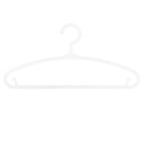 Set of 6 children's hangers White, Plastic White