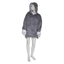 Hooded blanket with sleeves Gray, L-XL Grey