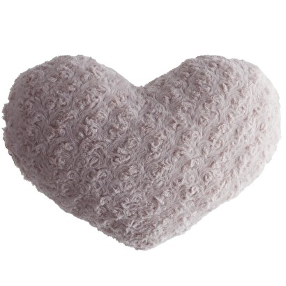 Cushion "heart", boucl&eacute; pink, 28x36 cm