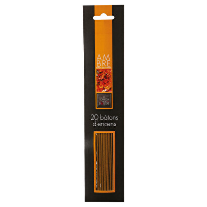 Set of 20 incense sticks amber, h.25 cm