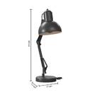 Lamp "Bren" Black metal, H.56 cm Black