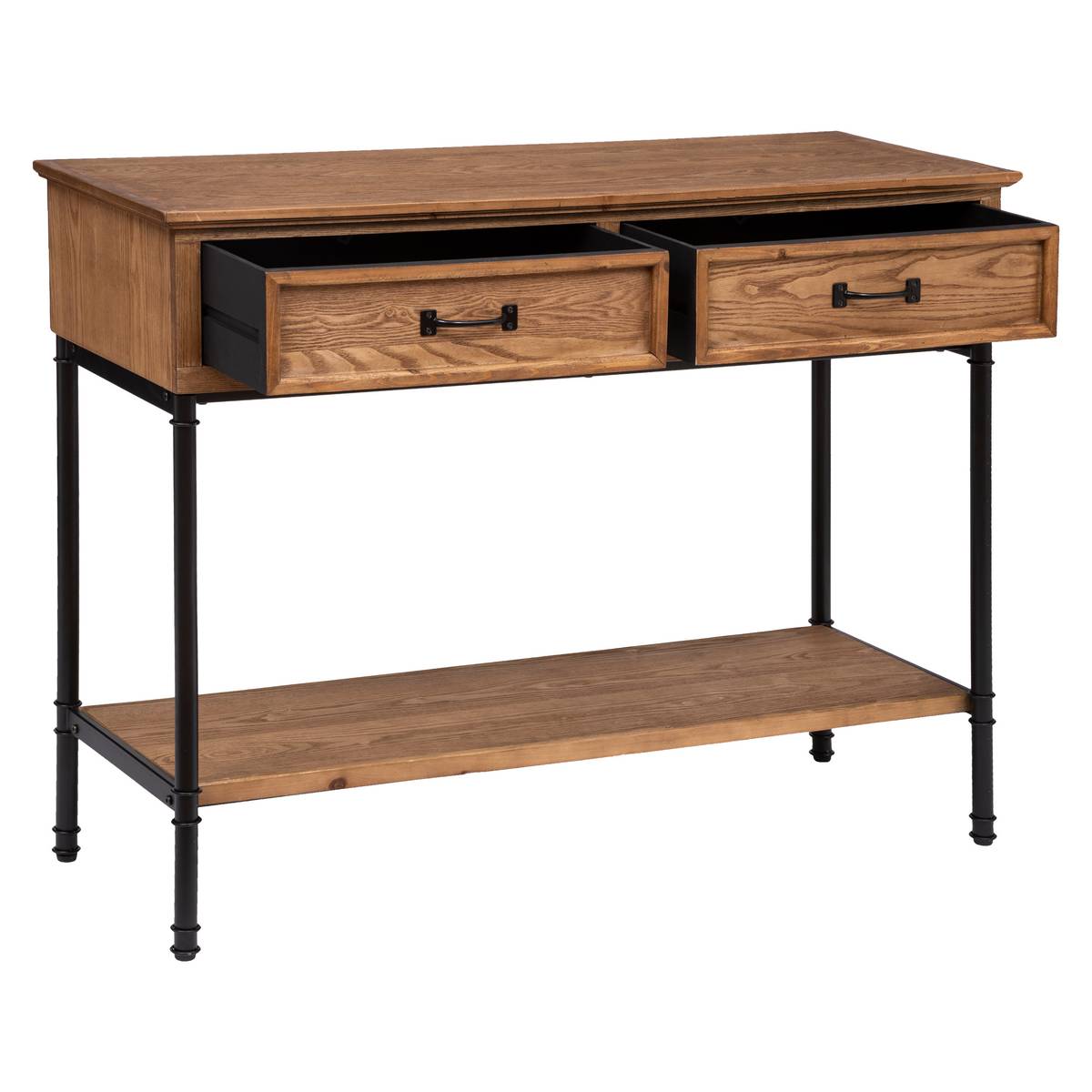 Console with 2 drawers "Danik" L.110 cm Brown