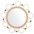 Children's Mirror "Countryside" Rattan, D.38 cm Natural wood