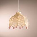 Children's pendant light Bamboo, H.22 cm Natural wood