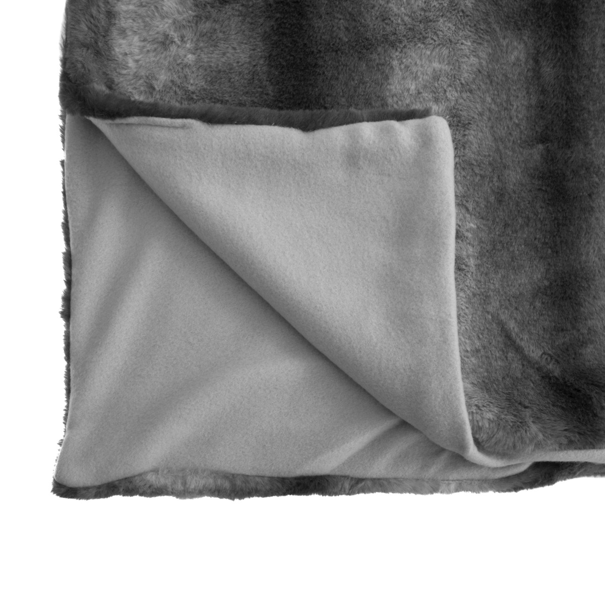 Plaid "Grizzli" faux fur Gray, 180x230 cm Grey