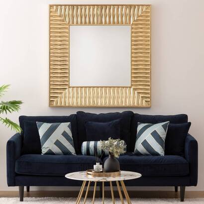 Velvet sofa "candice" 3-seater, ink blue