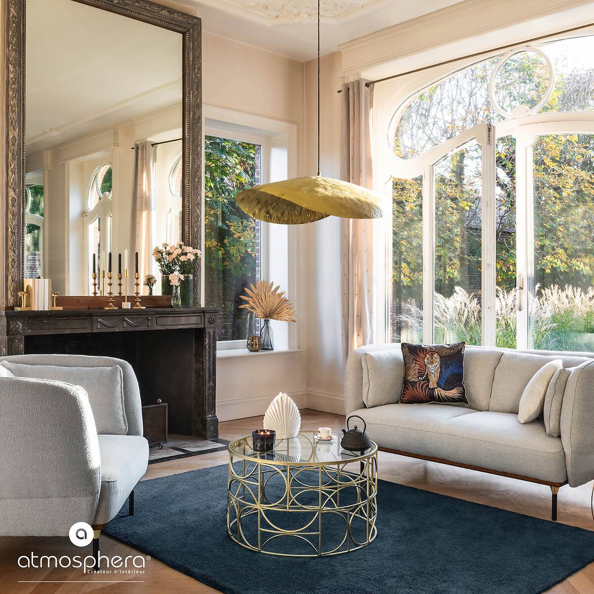 Pendant Light "Arlo" Gold, D.80 cm Gold