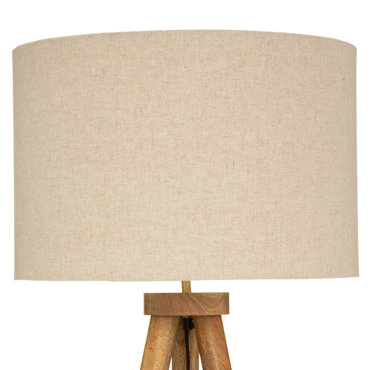 Tripod Floor Lamp 'Olga' Mango tree, H.150 cm Black