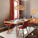 Pendant Light "Jeny" Rattan, D.68 cm Natural wood