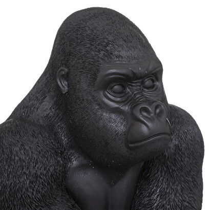 Gorilla figurine, resin black, h.68 cm