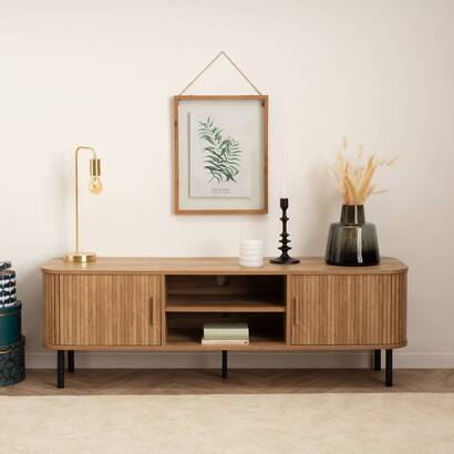 Tv cabinet 2 doors "colva" oak effect, 40x140 cm