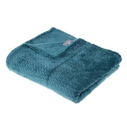 Braided flannel throw 125x150 cm