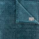 Braided Flannel Throw 125x150 cm Duck blue