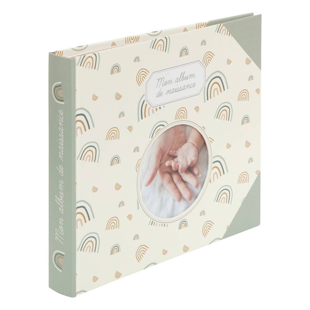 Baby birth book and photo album Green, 24x27 cm Green