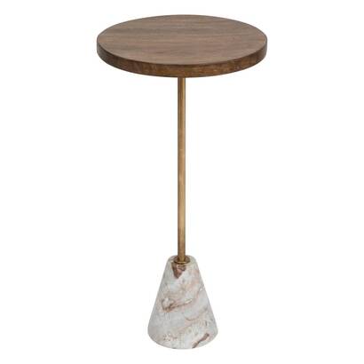 Side table "neith" mango wood, d.35 cm
