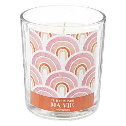 Scented candle "jomy" pink peony, 200g