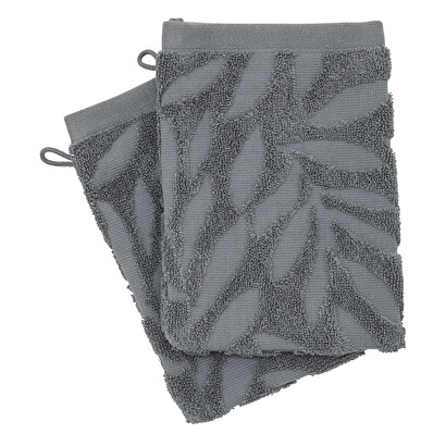 Set of 2 "sea view" gloves tencel, slate grey, 15x21 cm