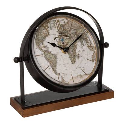 Table clock "flavia" black, h.20 cm