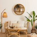 Wall Shelf "Inacio" Bamboo, D.70 cm Natural wood