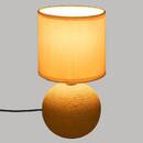Ceramic Lamp "Tim&eacute;o" Striped mustard yellow, H.25 cm Striped mustard yellow