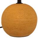 Ceramic Lamp "Tim&eacute;o" Striped mustard yellow, H.25 cm Striped mustard yellow