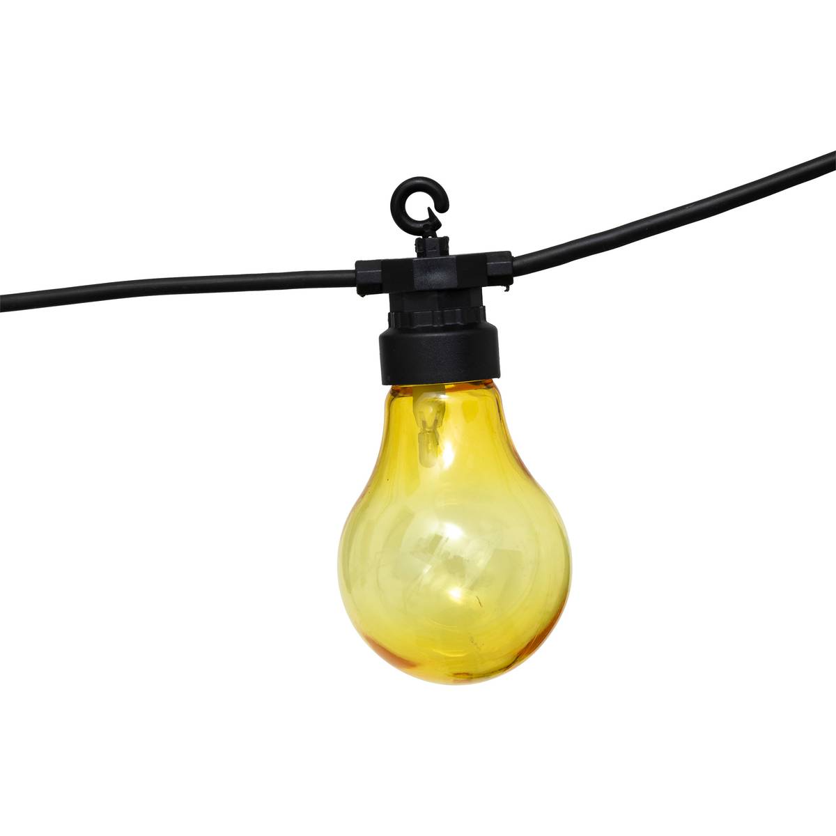 Solar-powered multicolor outdoor string lights 10 light bulbs Multicolored