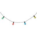 Solar-powered multicolor outdoor string lights 10 light bulbs Multicolored