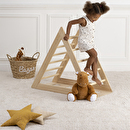 Children's climbing triangle Pine, 78x43.5 cm Natural wood