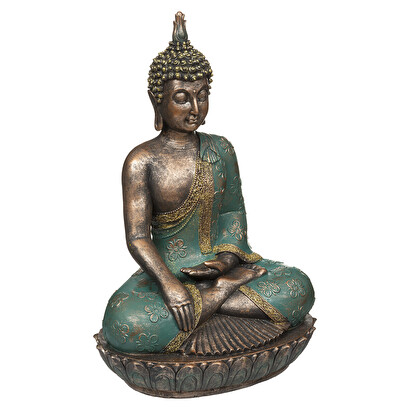 "buddha" statuette blue, h.44 cm