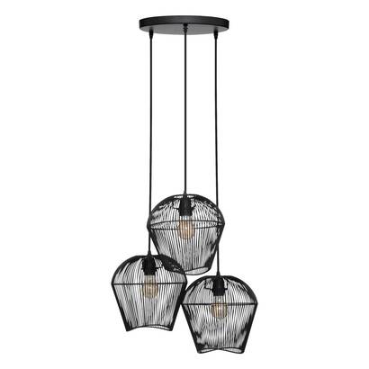 Pendant light "jena" black metal, d.26 cm