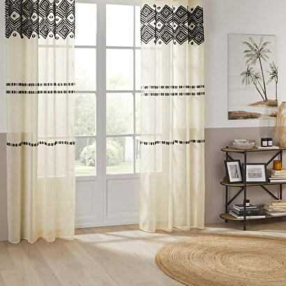 "sama" sheer curtain beige, 140x240 cm