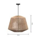 Pendant Light "Jily" Beige, &Oslash; 48 cm Beige