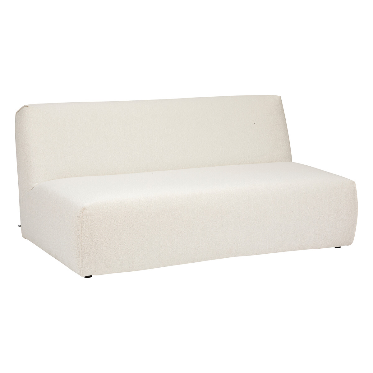 2-seater module "Kiona" Bouclette, white, 2 seats Ivory white