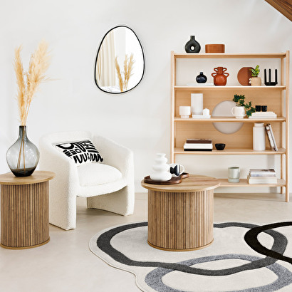 Coffee table "colva" veneer d.45 cm