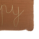 Rectangular Cushion "Lili" Cotton gauze, brown, 50x30 cm Brown
