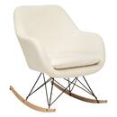 Rocking chair "Olmeto" Bouclette, White White