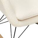 Rocking chair "Olmeto" Bouclette, White White
