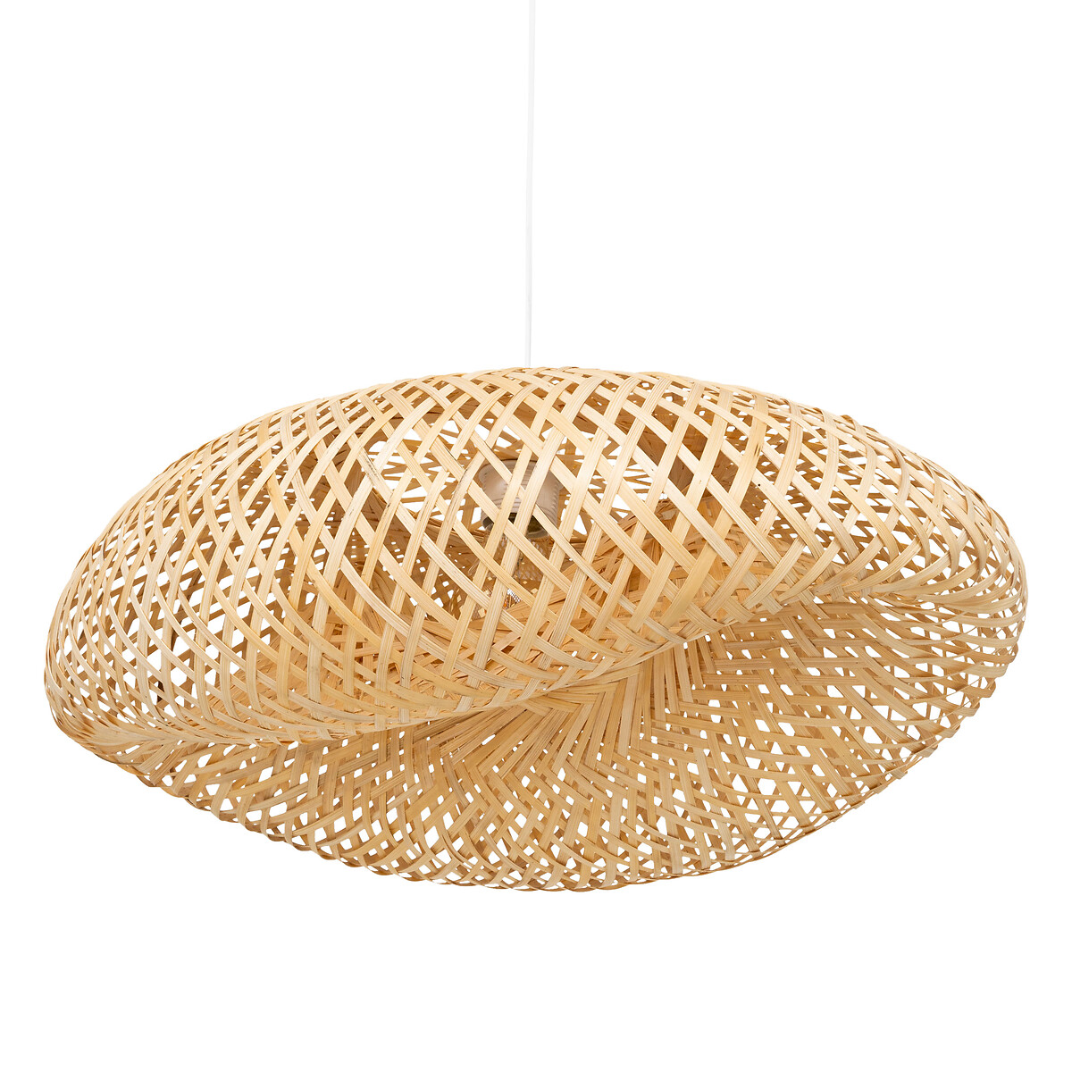 Pendant Light "Beddy" Bamboo, D.50 cm Brown